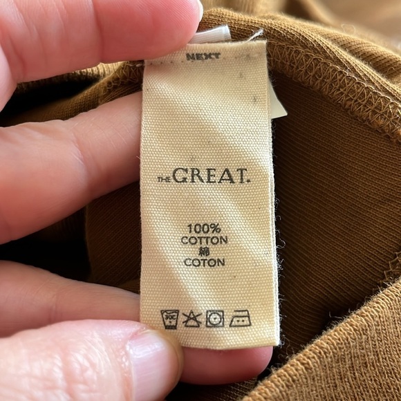 The Great Bronze Micro Terry Knit V-Neck Sweater NWT Size 1 (U.S. Size Small) - Picture 7 of 11